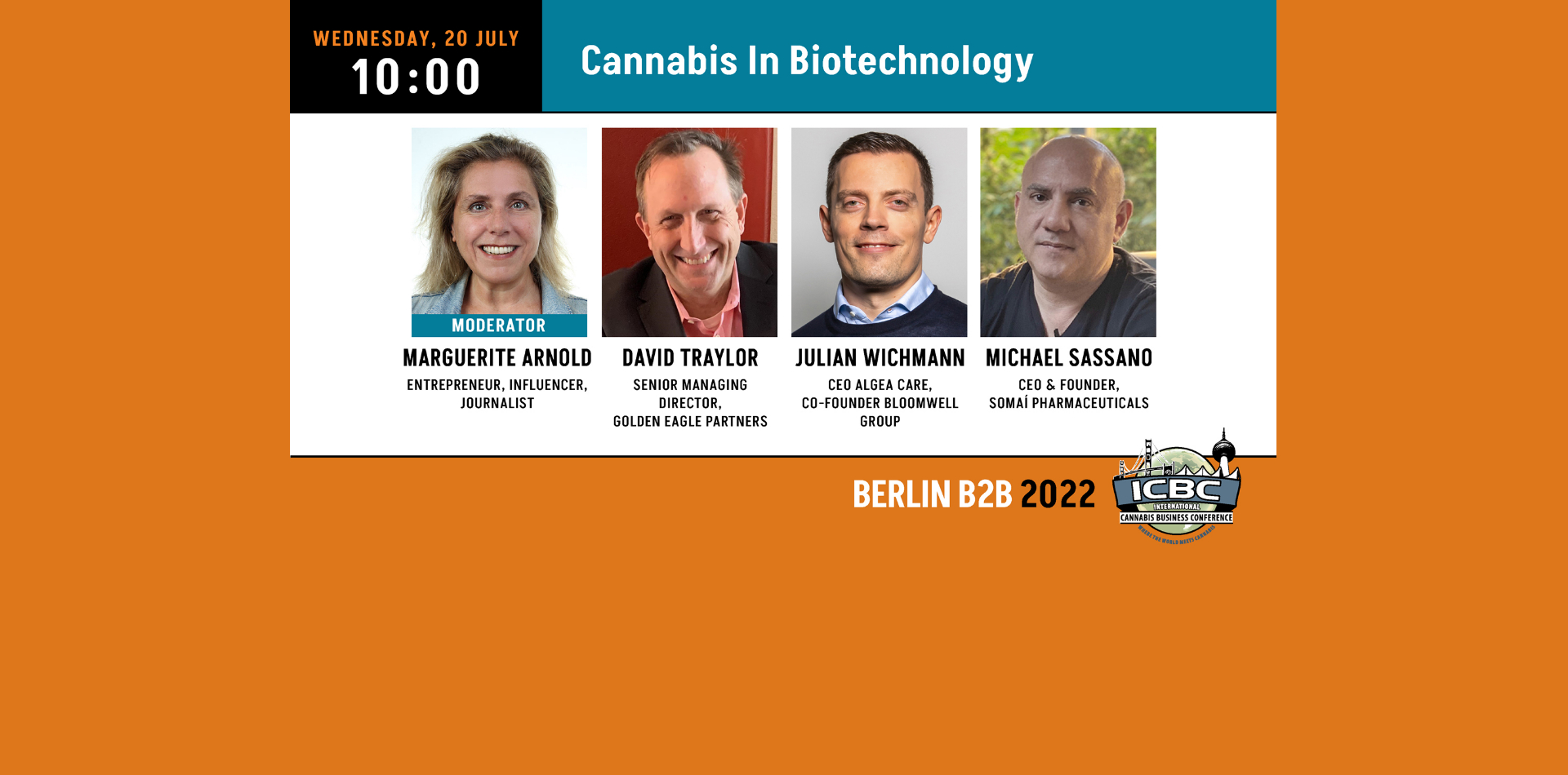 ICBC Berlin 2022 B2B Konferenz Panels Tag 2 | Cannabis in der Biotechnologie