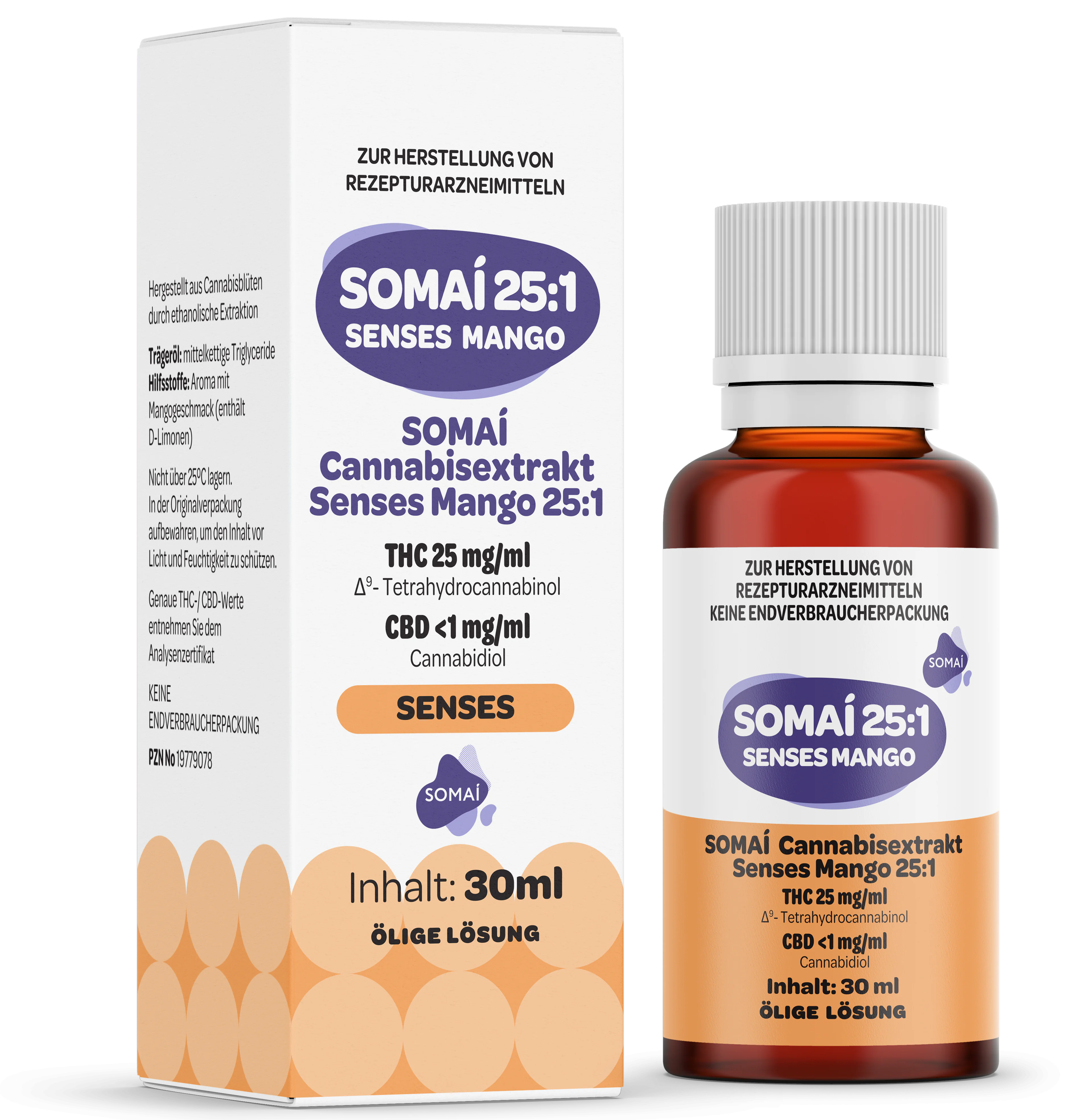 SOMAI DE Bottle Box Senses 25 1 Mango